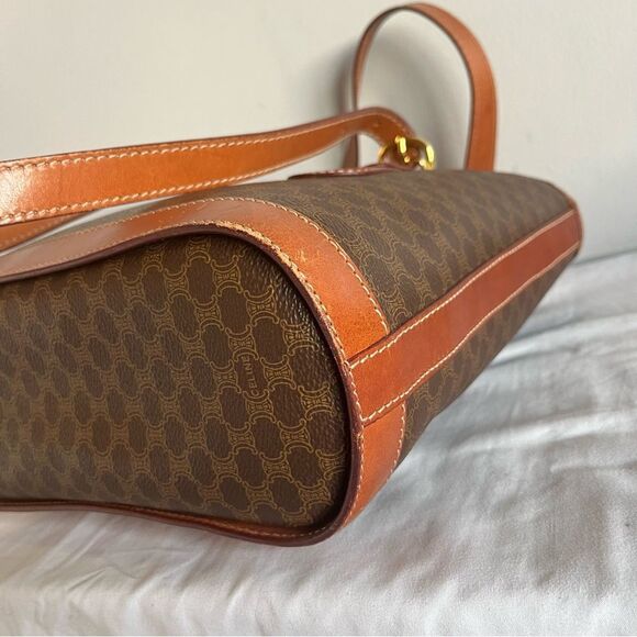 CELINE Vintage Bucket Bag Tote Shoulder Bag Monogram Linea Louise - Picture 11 of 16